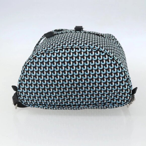 PRADA Backpack Nylon Light Blue Silver Auth 158915SAM main image 13